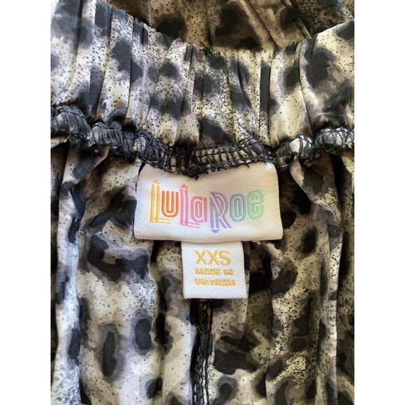 Lularoe Maxi Wrap Skirt Sz XXS Cheetah Animal Print Accordion Pleated Full Long - Picture 8 of 9